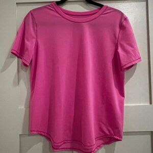 Lululemon High Neck Running and Training T-Shirt Pow Pink Light  Size 4